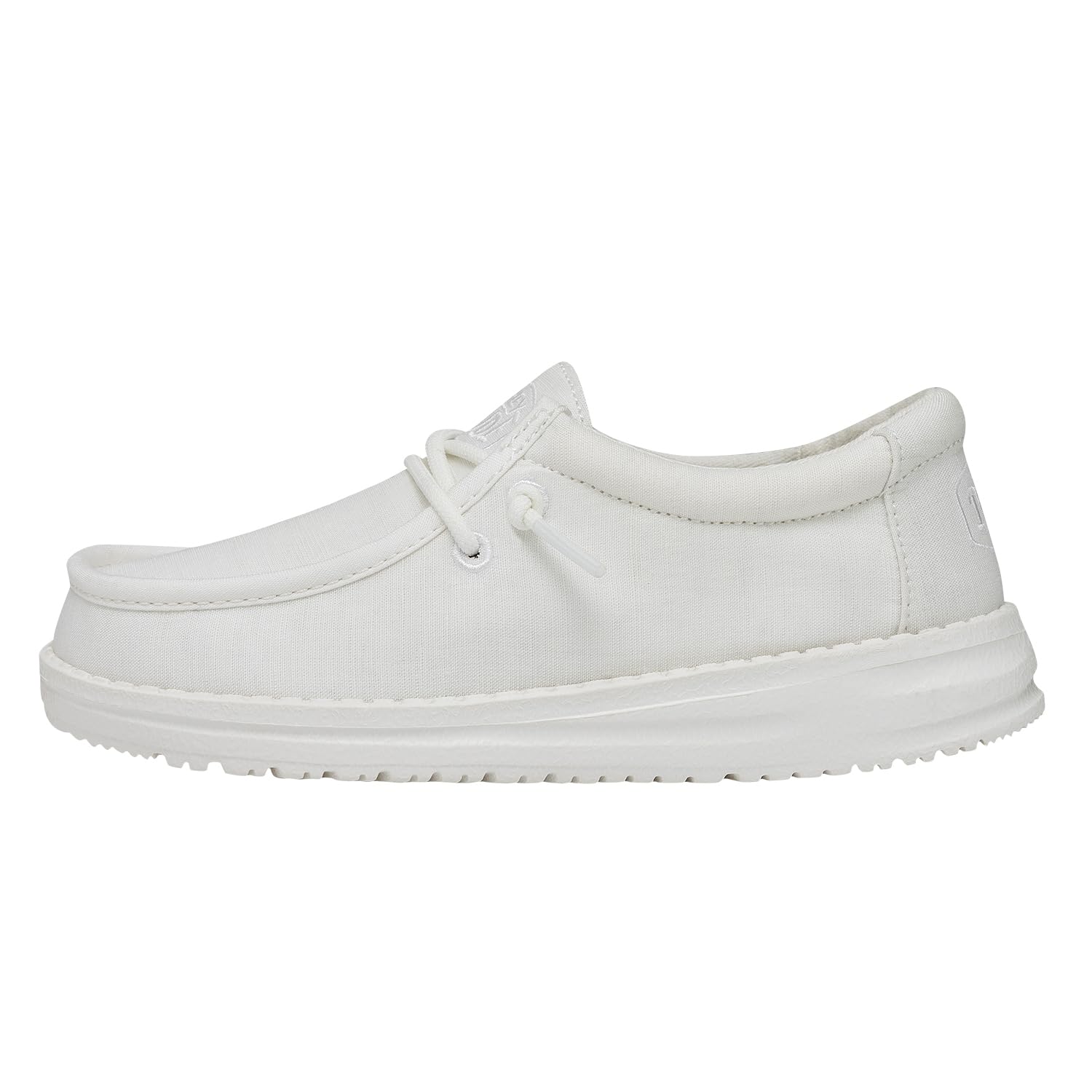 Hey Dude Wally Youth Slub Canvas, Moc Toe Shoes Niños