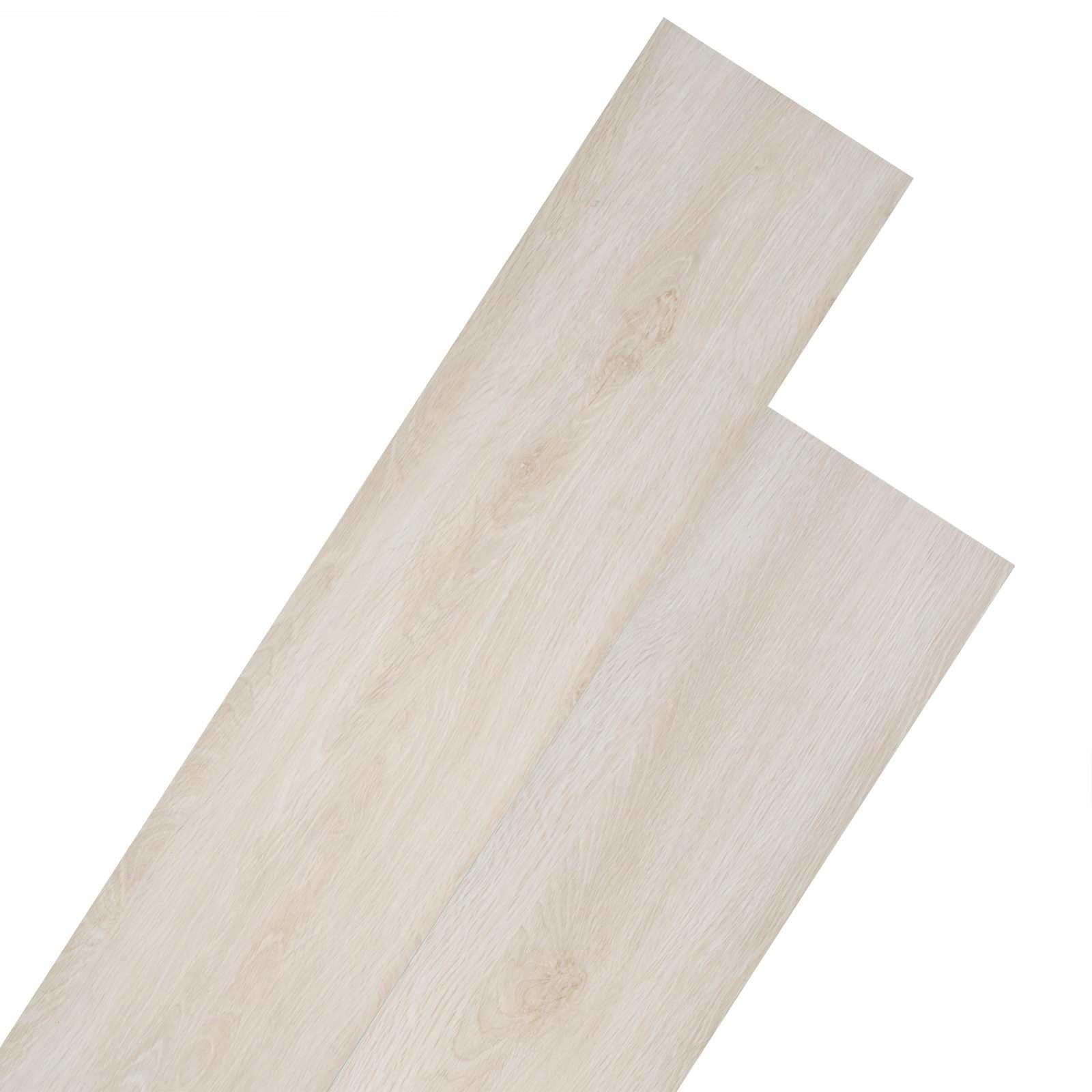 Deski podłogowe, białe, PCW, 18 sztuk, 5,26 m², samoprzylepne do wnętrz, laminat, podłoga winylowa, zamiennik o nowoczesnym wyglądzie drewna, łatwa renowacja i izolacja akustyczna
