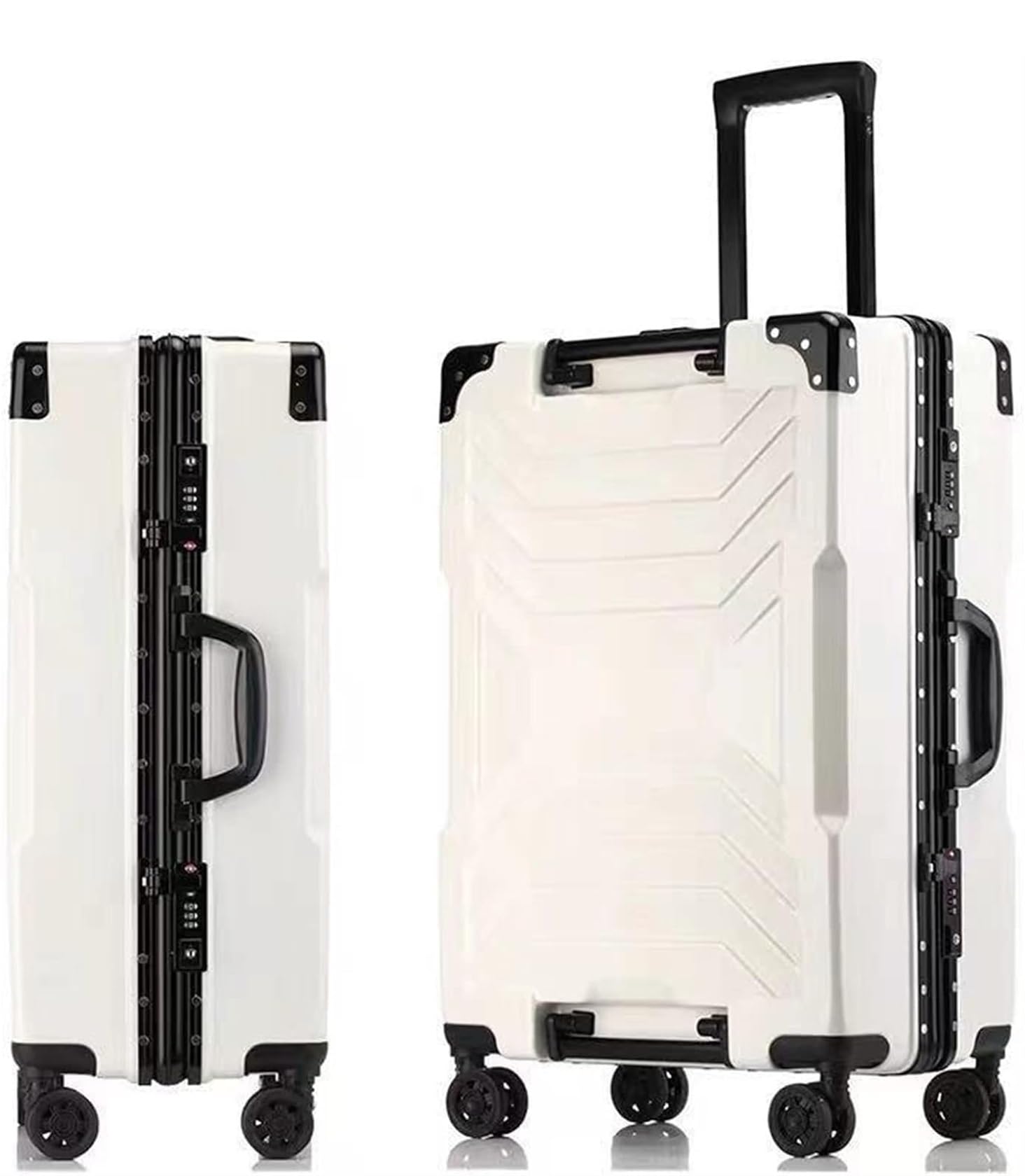 Valigia Valigia Trolley Leggera con Telaio in Alluminio da Viaggio Premium Bagaglio a Mano(24inch)