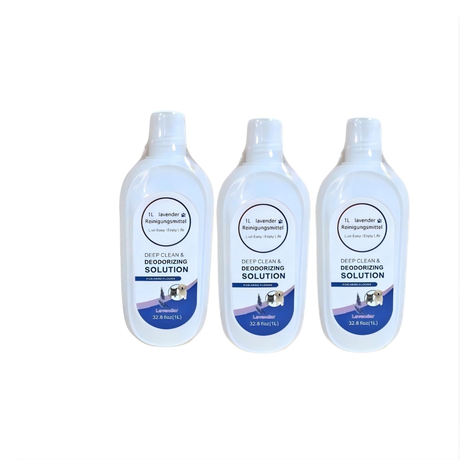 Solución limpiadora de lavanda de 1 l, compatible con el limpiador multisuperficie Tineco, for las series IFloor 2, IFloor 3, FLOOR ONE S3, FLOOR ONE S5, Floor One S6 y Floor One S7 (3 unidades)