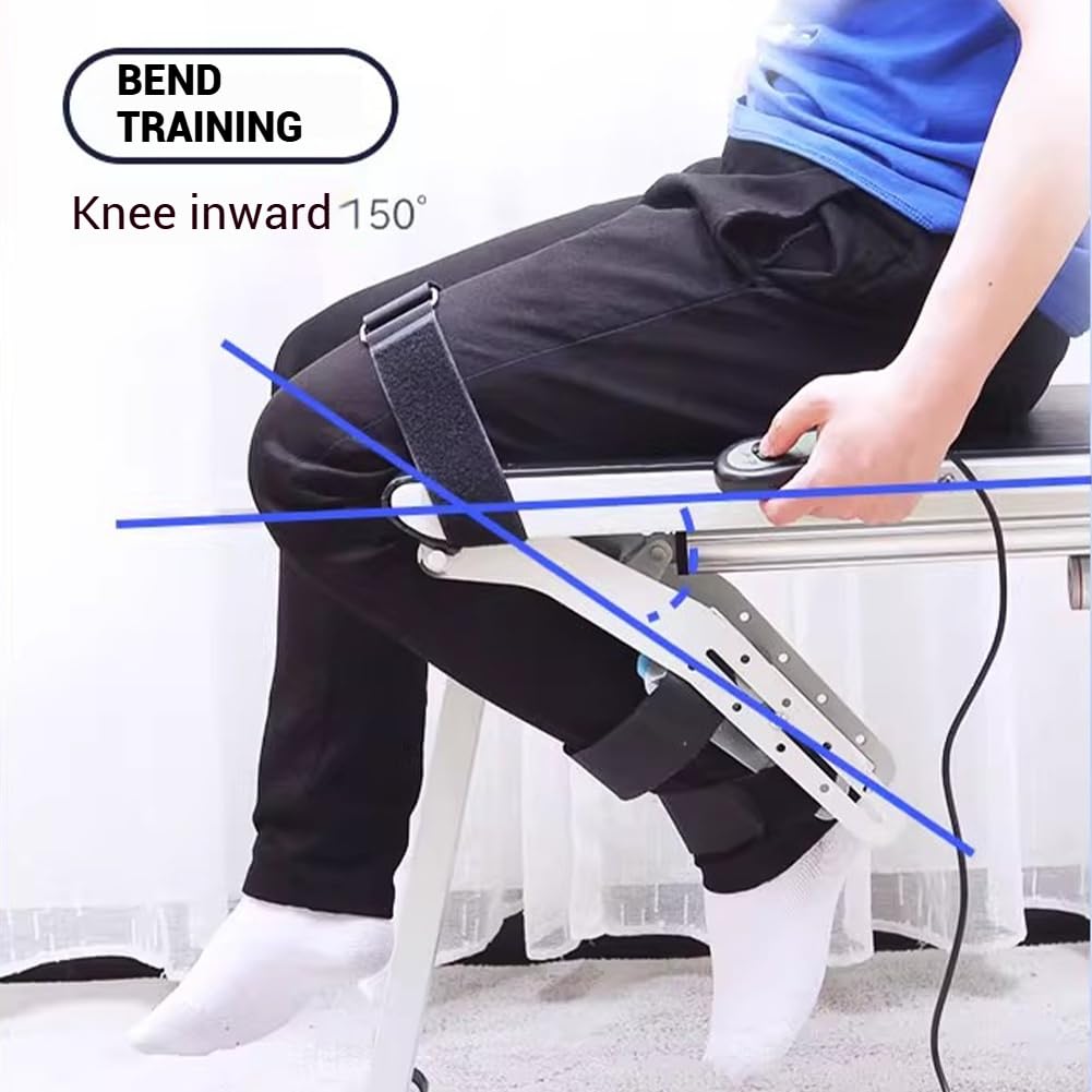 Urządzenie do rehabilitacji stawu kolanowego, urządzenie do ćwiczeń nóg z regulowanym zgięciem i ciągłym ruchem biernym w zakresie od -10° do 150°, łagodzi sztywność