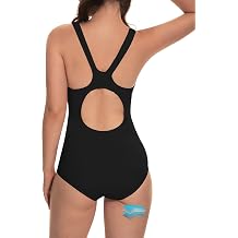 Beautikini Period Swimwear One Piece Racerback Color Block Bathing Suit