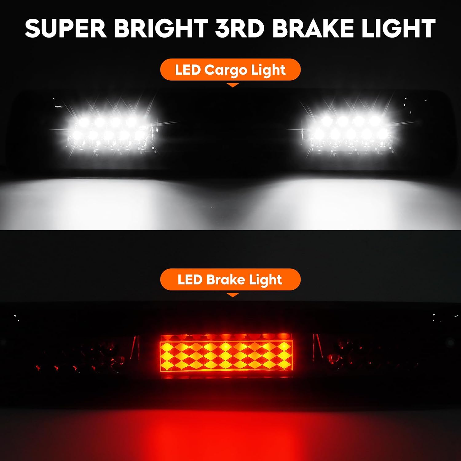 Tresound Tail Light + 3rd Brake Cargo Lamp for 2015-2022 Chevy Colorado & GMC Canyon, Third High Mount Stop Light Rear LED Taillight Assembly, GM2800270 84169778 84169777 GM2801270 84630993