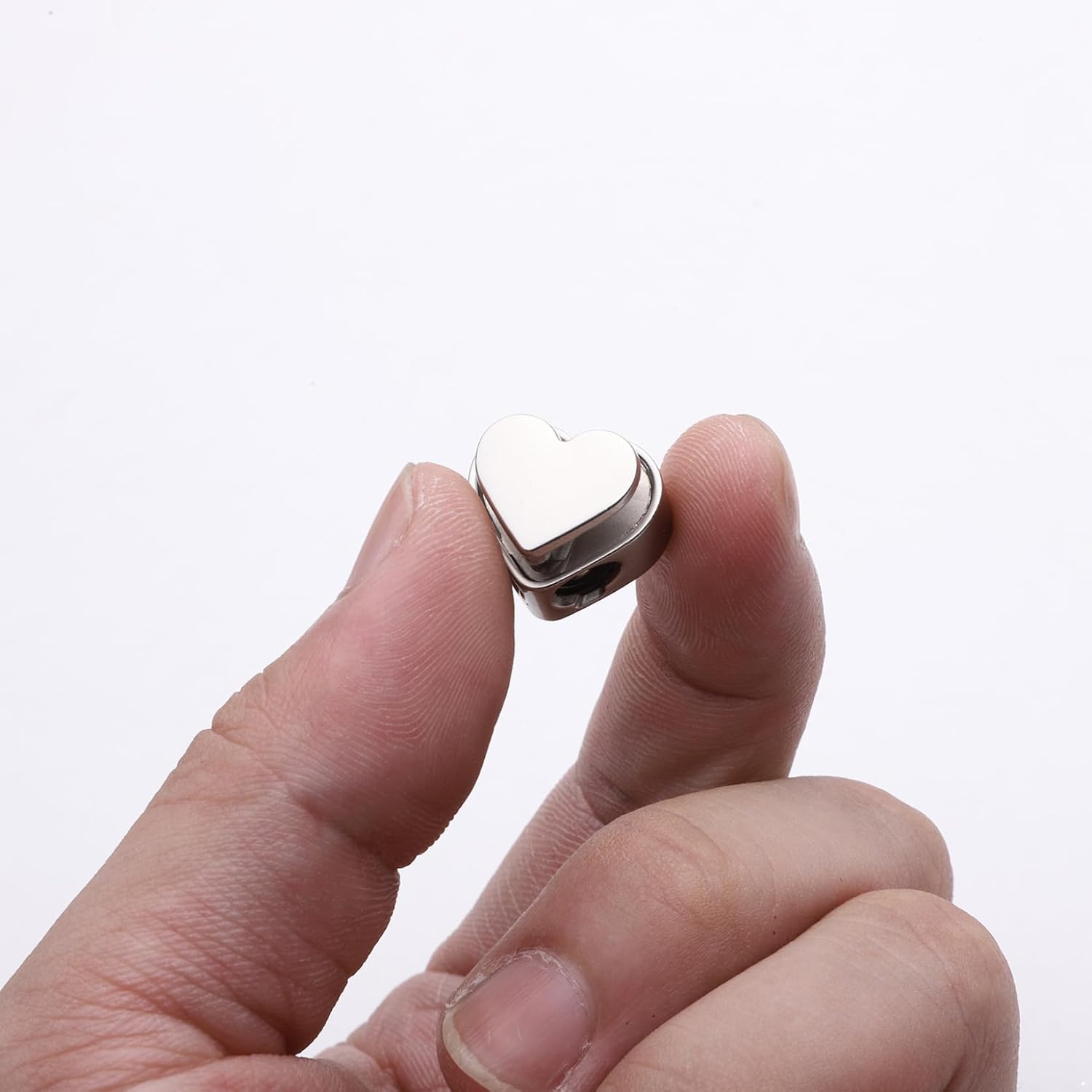 Zaldita Cord Locks Spring Clasps Sliver Metal Toggle Single Hole Stopper Fastener for Shoelaces Matte Silver One Size