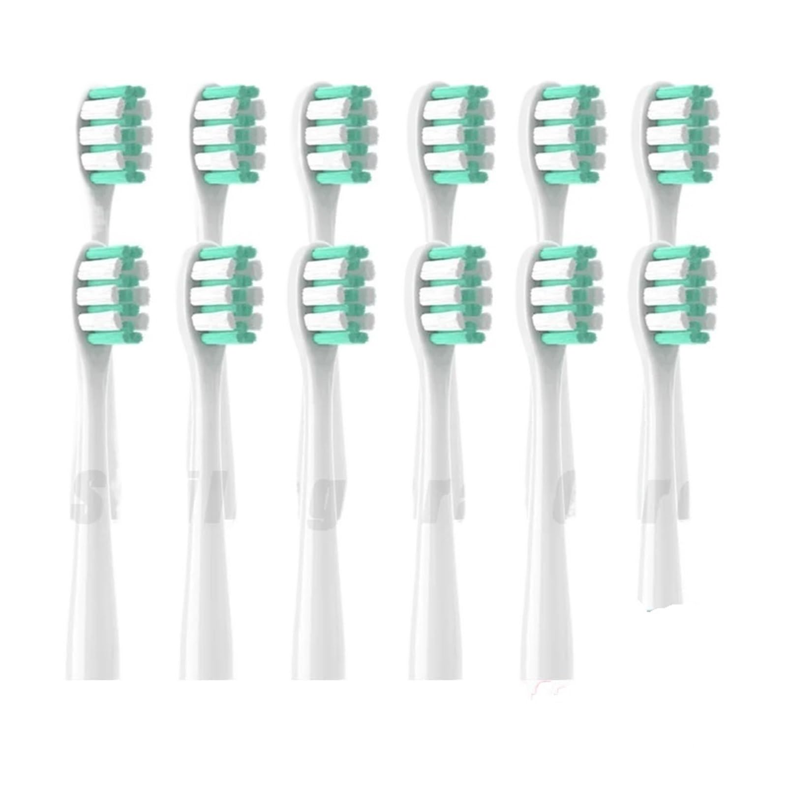 Confezione da 6/12 testine di ricambio for spazzolino elettrico con setole morbide e copertura antipolvere(12PCS White)