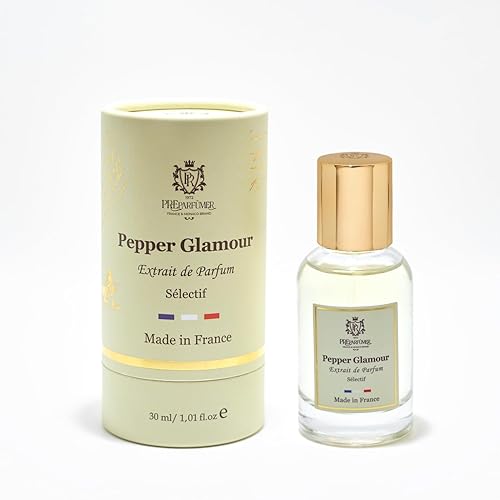 Preparfume From France Pepper Glamour para mujer 1.0 fl oz - Aroma floral picante de Francia - Fragancia de lujo con bergamota, haba tonka - Perfume