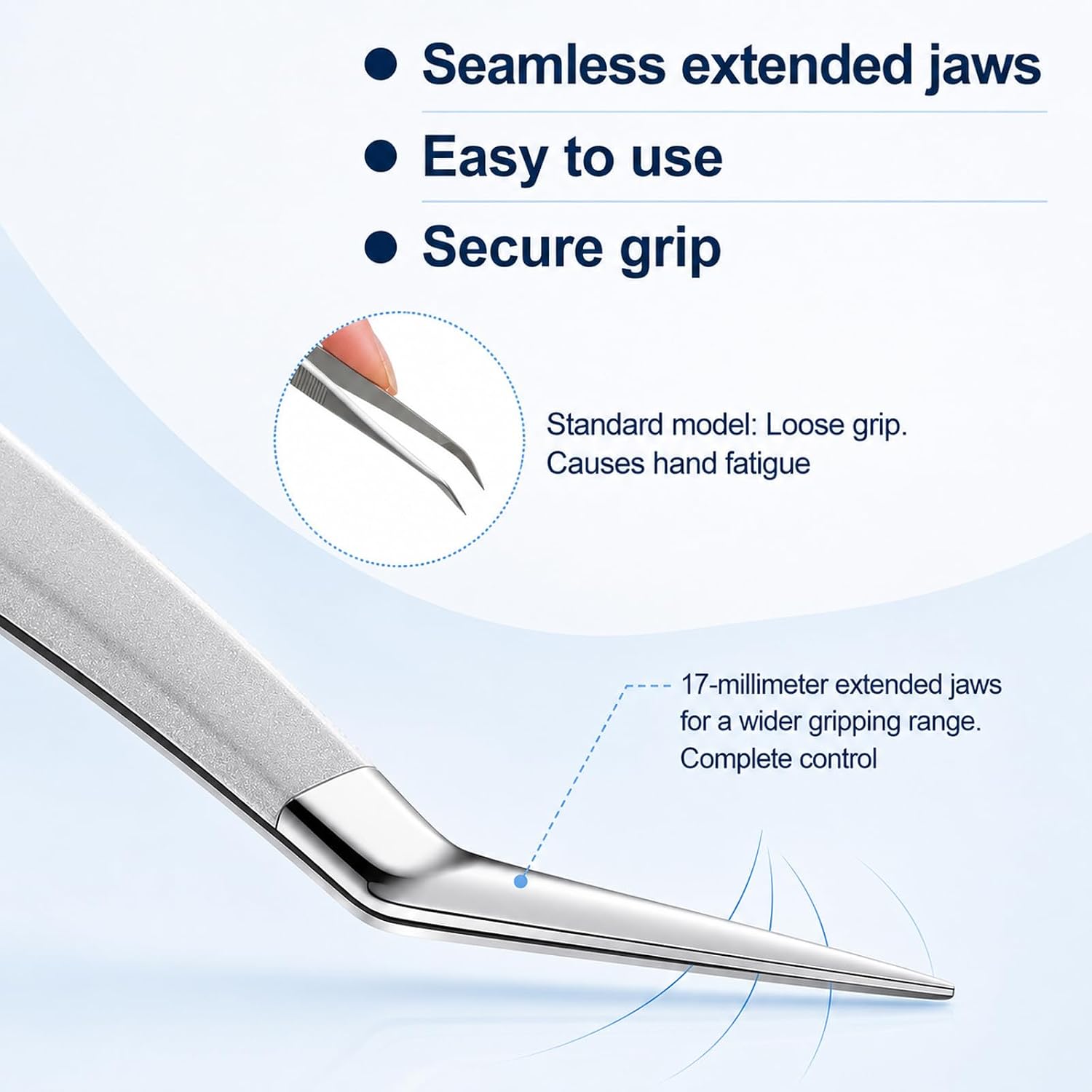 Sticker Tweezers for Tiny Stickers, Curved Precision Tweezers with Pouch