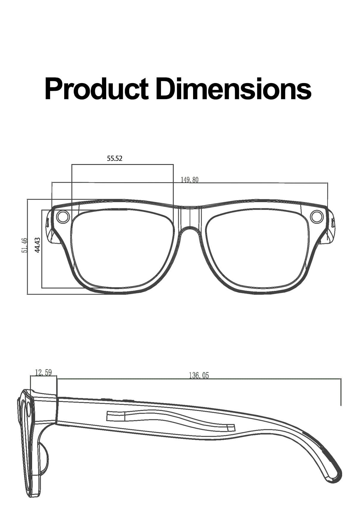 Lunettes Smartglasses 2026 Caméra Full HD, Verre Teinte Electrochomique Flash intégré, Musique, Bluetooth,WiFi, Protection UV, Assistant Vocal IA, Réseaux Sociaux, Haute Autonomie.