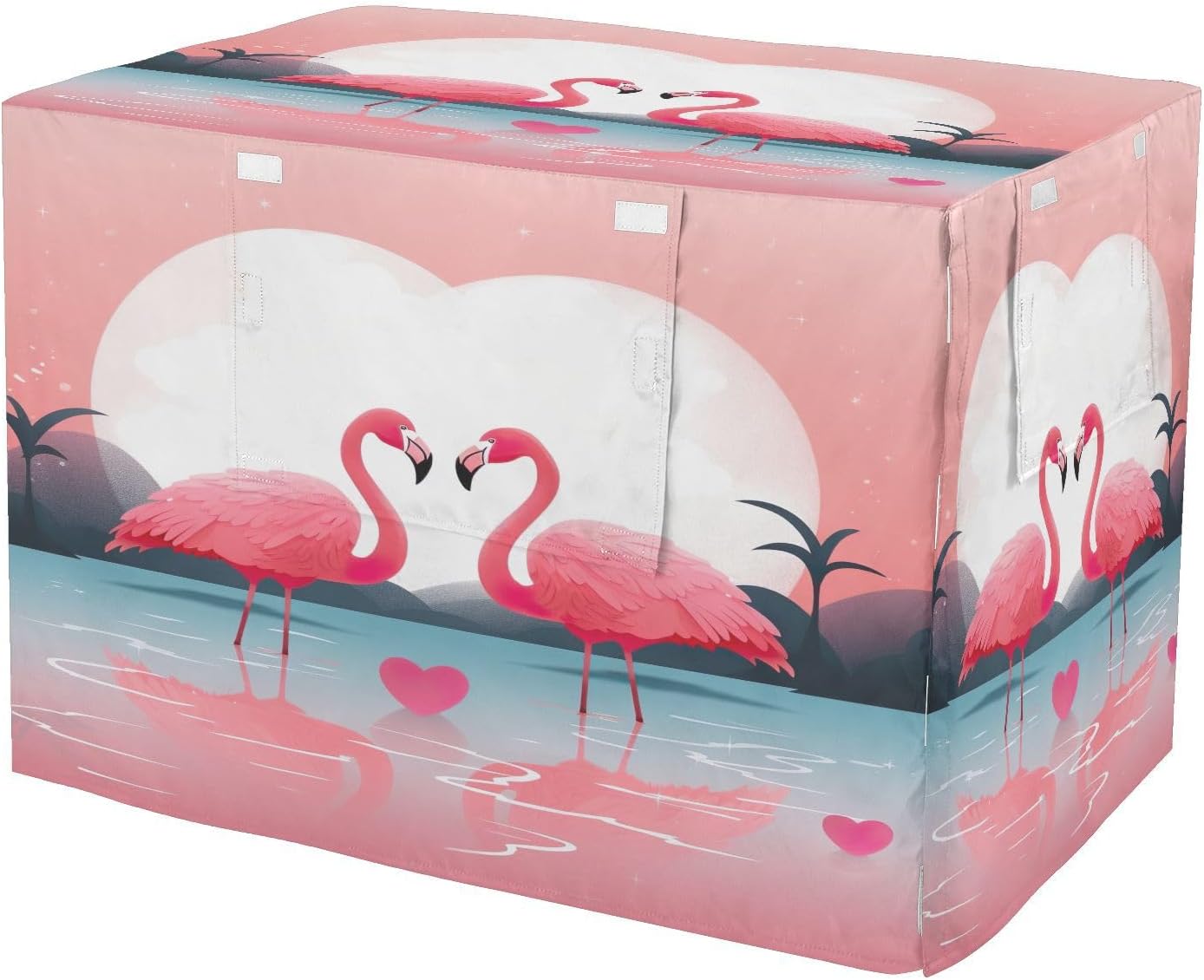 YETTASBIN Pink Flamingo Dog Crate Cover, Universal Fits 42 Inch Wire Cages