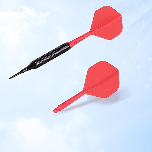 Miniatura 8 de CyeeLife 2 juegos (6 piezas) de dardos y ejes integrados, accesorio de una pieza negroblancoazulrojo CF02