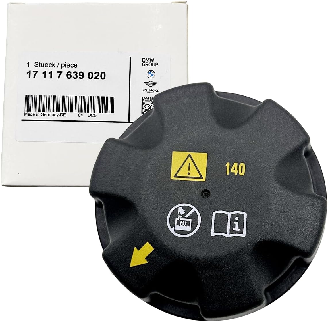 OEM Radiator Expansion Tank Cap 140kPa For BMW 17117639020