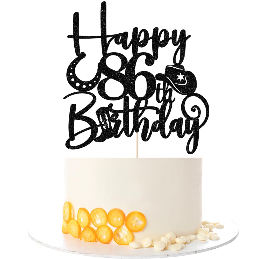Kaoenla Cowboy Cake Topper-cowboy theme Happy 17th Birthday Decor,17th Birthday/Anniversary Party Decorations (86th) — image 1