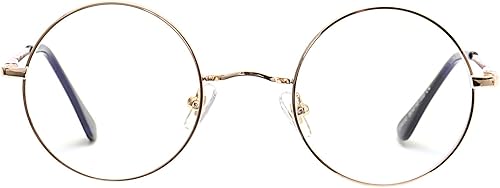 Miniatura 5 de AZorb Lentes de bloqueo de luz azul para mujeres y hombres, lentes redondos retro con marco de metal