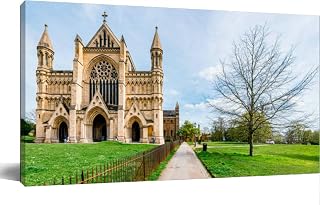 St albans cathedral a sunny spring day england Framed Prints Pictures Posters For Bathroom Bedroom Kitchen Living Room Artwork Paintings 24x48