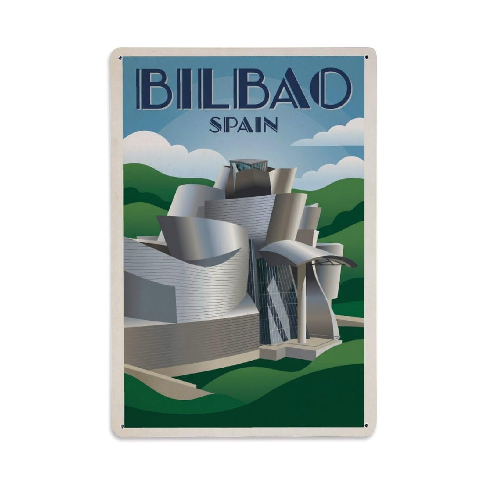 Travel Spain Bilbao Retro Metal Tin Sign