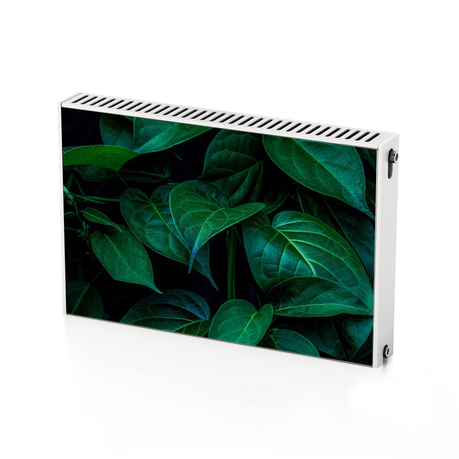 Cache radiateur magnétique 90x60 cm feuilles vertes pour cacher un radiateur abîmé