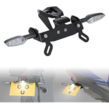 YZF R1 R1M R1S Fender Eliminator Kit Compatible with 2015-2025 YZF-R1 YZF-R1S YZF-R1M Tail Tidy License Plate Bracket with Rear Turn Signals & LED License Plate Light Clear