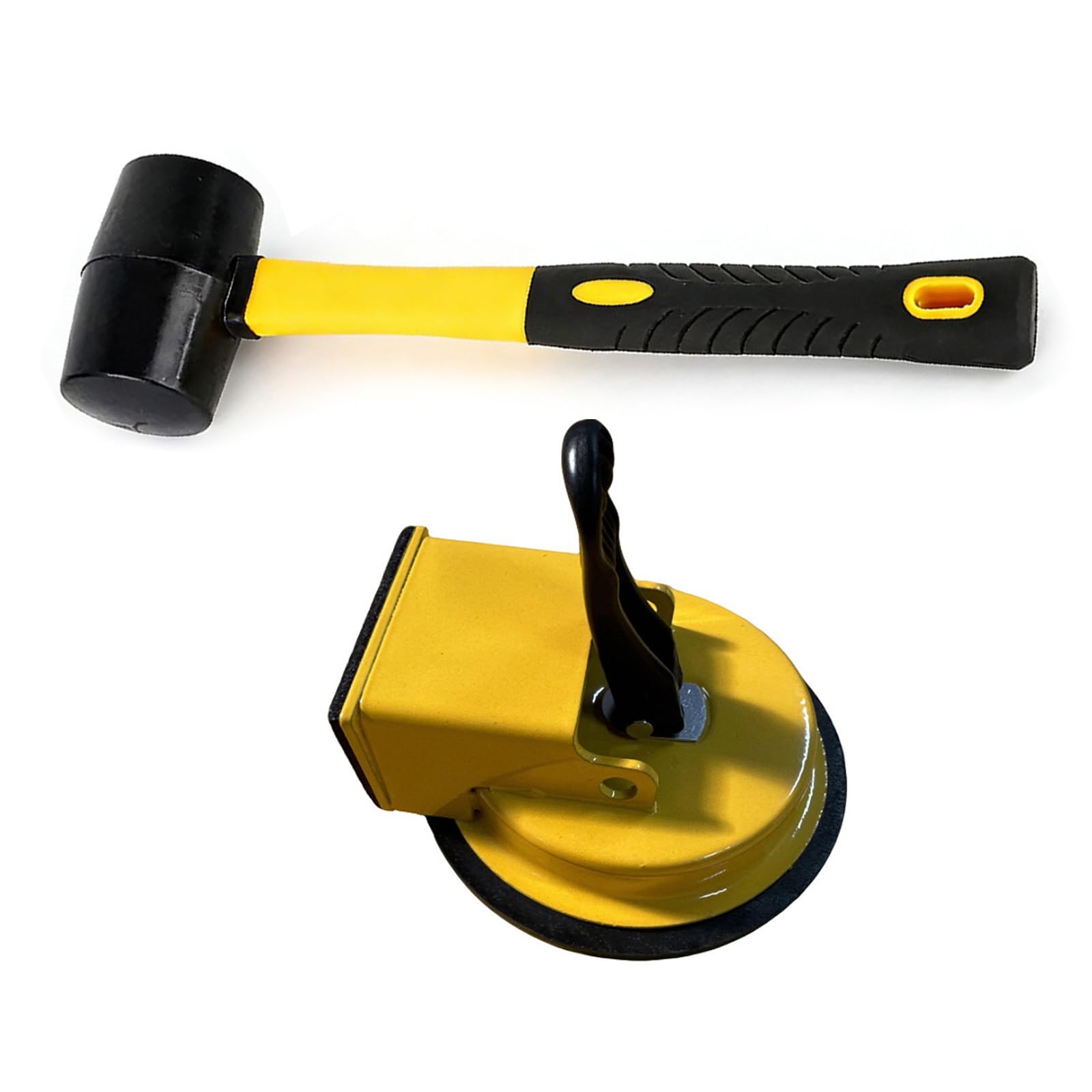 Zepfjhe Yellow Set Multipurpose Suction Cup Floor Gaps For Efficient Floor Joint Repair Car Windshield Glass Handling Tool Glass Suction