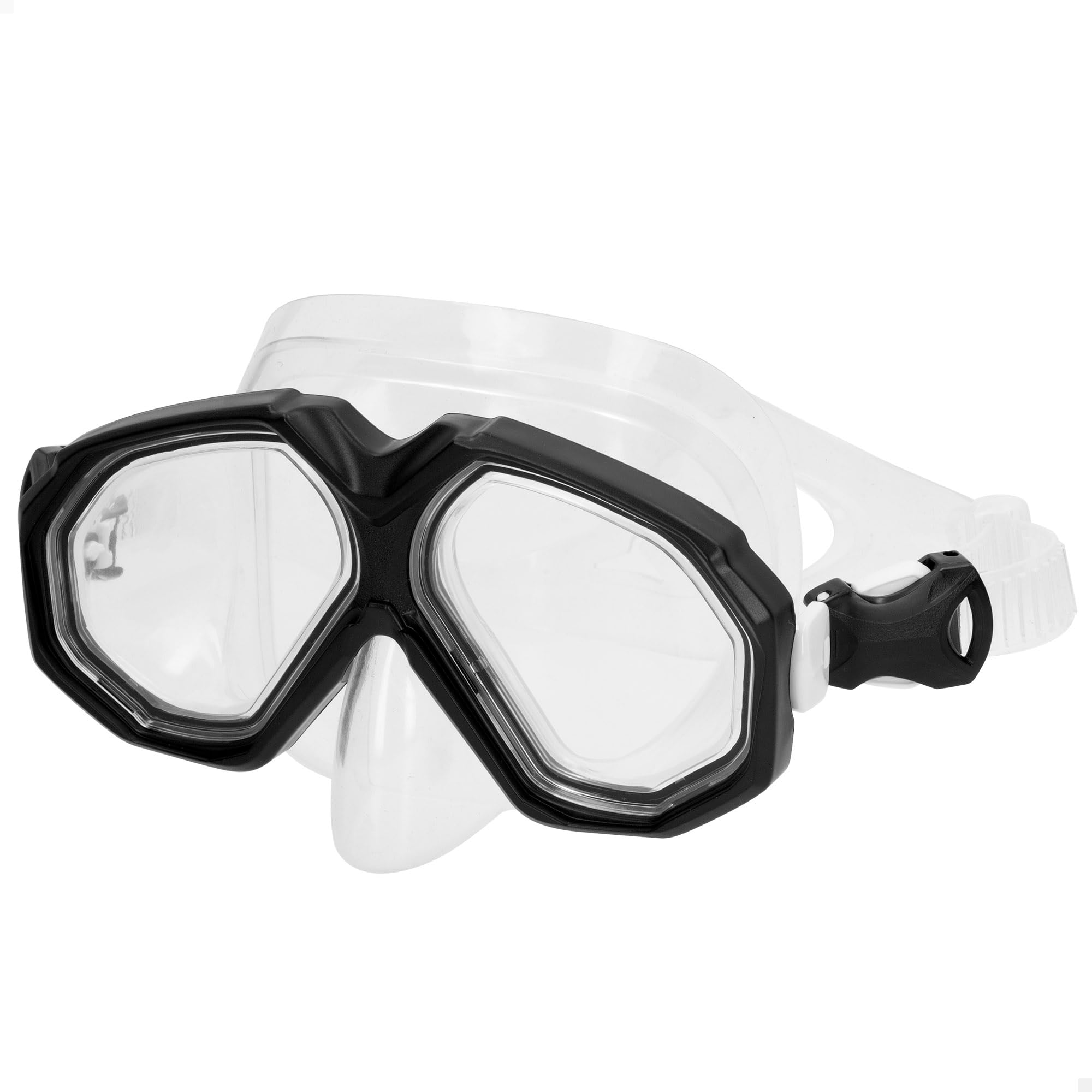 AKTIVE Aqua Sport Gafas Buceo Adulto, Máscara antigotas, Fácil Ajuste, Látex Free, Lentes de policarbonato, Correa Ajustable, Snorkel niños, +12 años, Set para bucear, Adultos (54255)