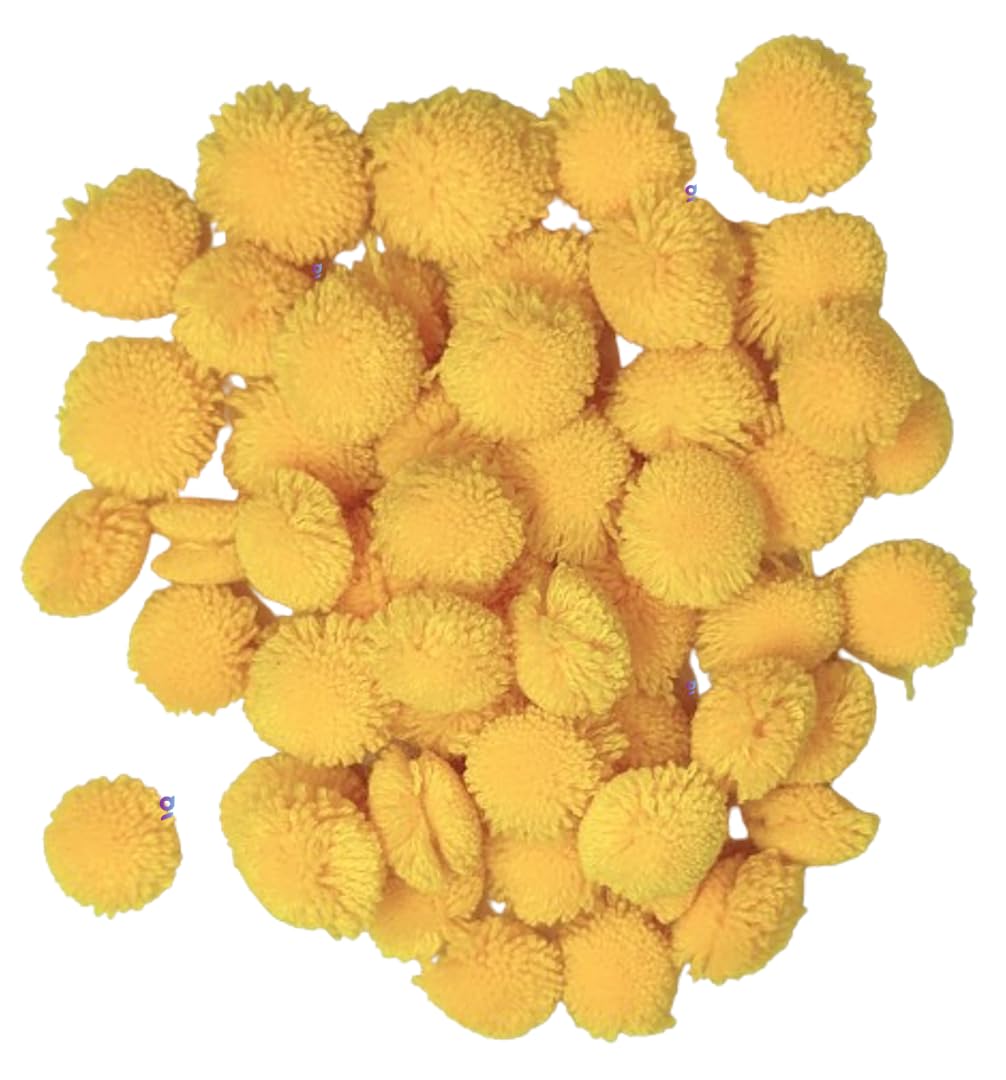 Colorful Wool Pom Poms - Orange (200) -9 Colorful Wool Pom Poms - Orange (200) -9