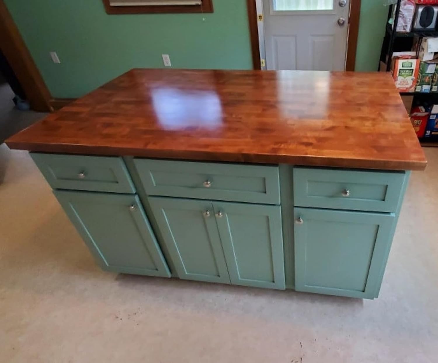 Kitchen Island Cabinets for Home Office, Easy Assembly(BROWN)