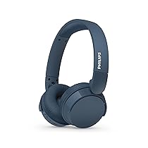 Philips TAH4209BL Cuffie On-Ear wireless bluetooth leggere con isolamento acustico passivo – 55 ore di riproduzione, suono naturale, chiamate chiare, bassi dinamici, 2 ore di carica USB-C- Blu
