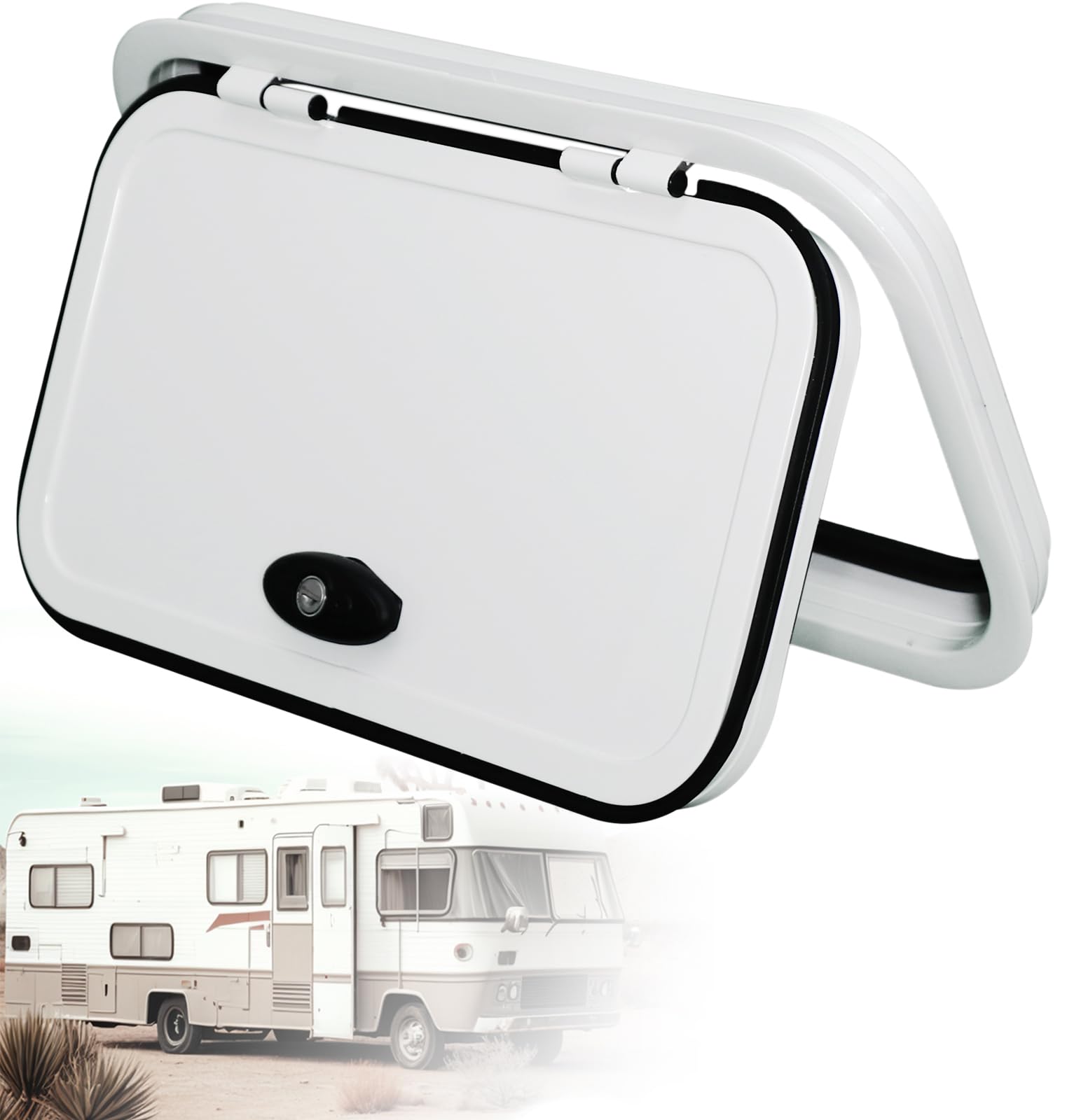 Porta di accesso al boccaporto for cavi elettrici quadrati for barche e & Portello for cavo di alimentazione elettrica a 2 chiavi for camper for camper e camper per roulotte, camper, barca