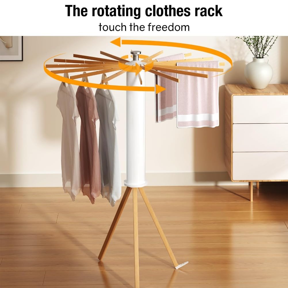 Wayfair Drying Racks Foldable Wooden Drying Rack Space-Saving
