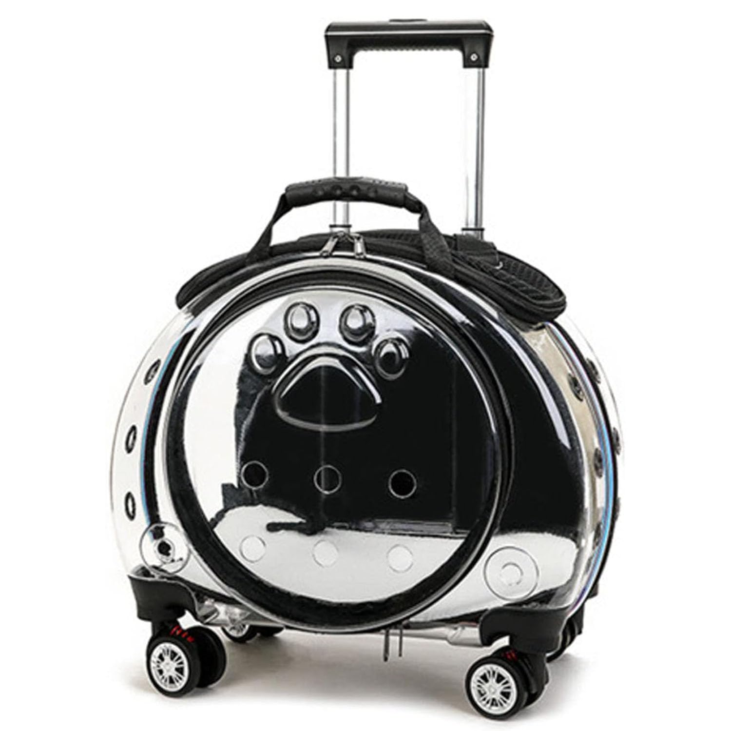 Transportín para gatos con ruedas, aprobado por aerolíneas, alfombrilla extraíble para gatos y cachorros de hasta 8 kg
