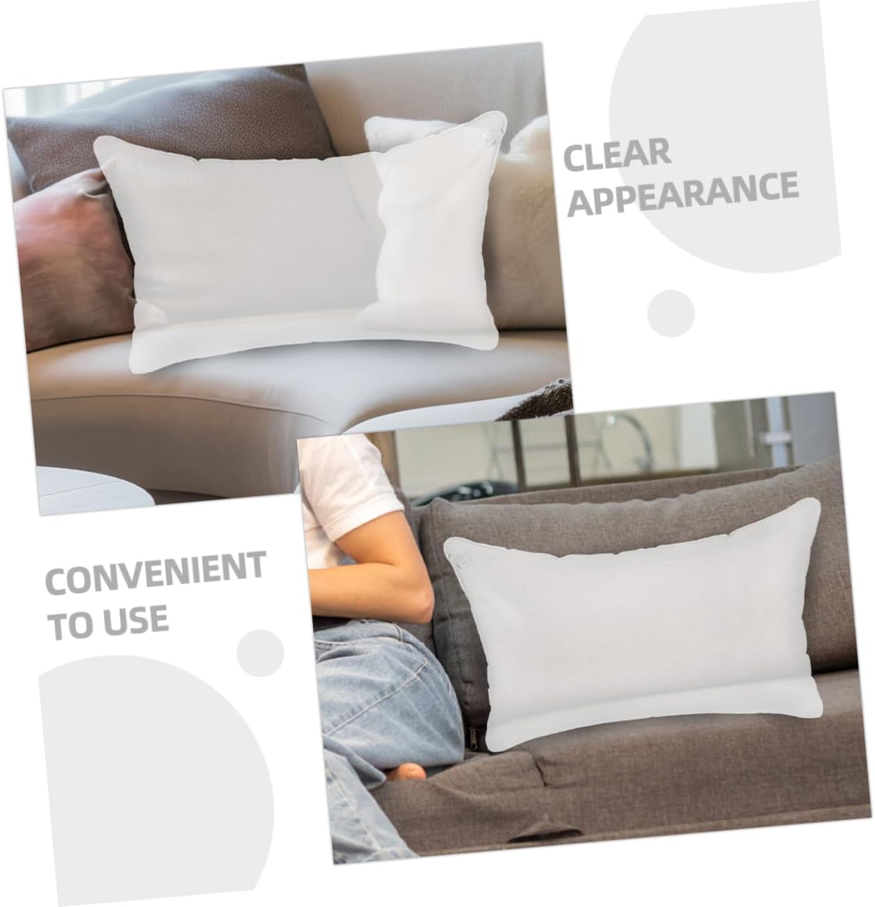Sturdy Frame Inflatable Pillow Pillow Inserts for Bed Couch Camping Pillow for Travel Modern Dec