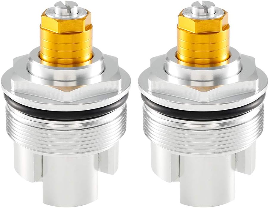 2pcs Motorcycle Preload Fork Cap CNC Aluminum for Yamaha YZF R6 2006 2007 Adjustable Fork Bolts OEM 2C0-23111-00-00 Silver Gold