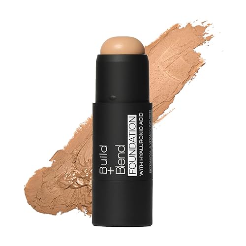 Palladio BUILD & BLEND - Barra de base, barra de contorno para cara de cobertura media, fórmula cremosa ultra mezclable para un acabado natural sin