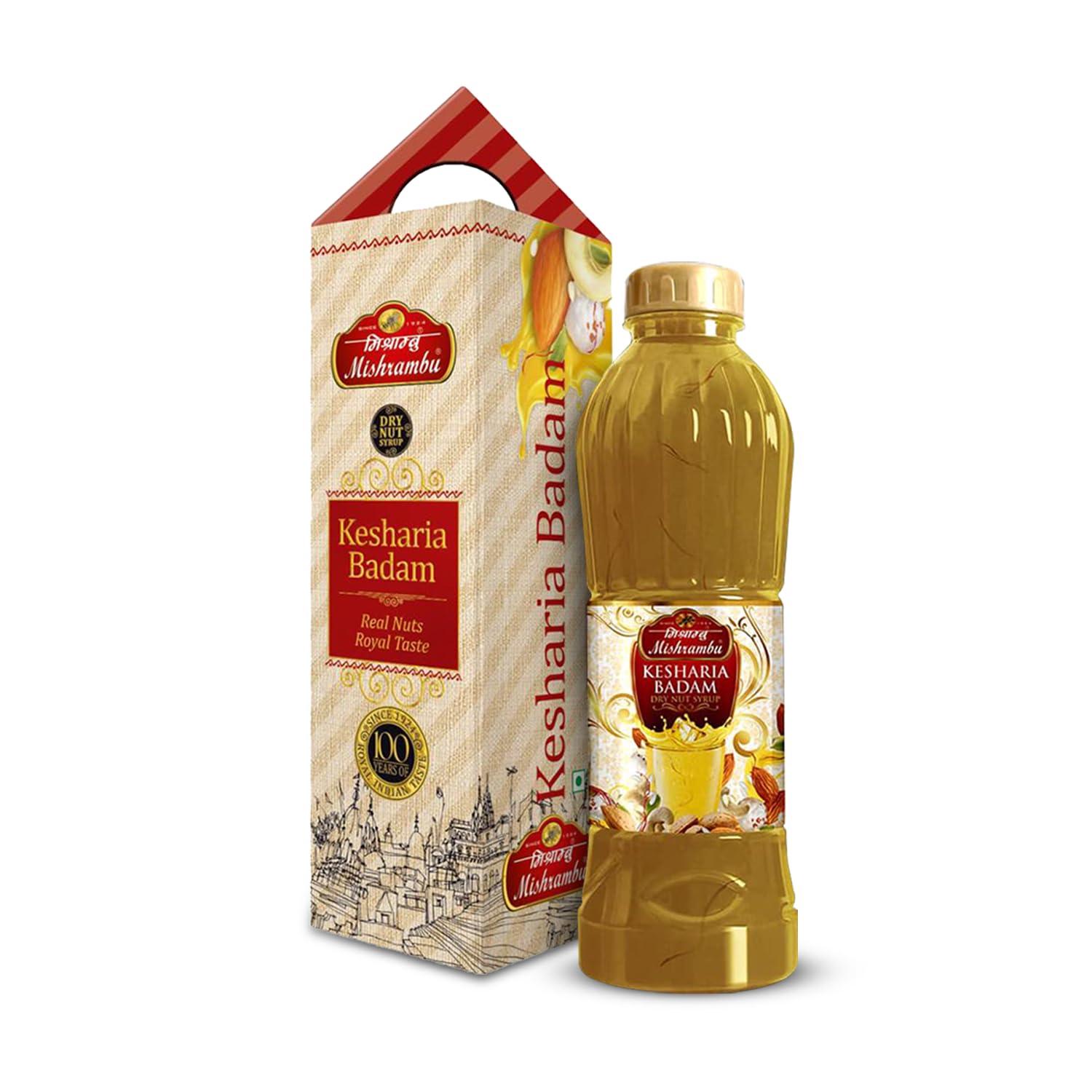 Mishrambu Kesharia Badam Drynut Syrup (Pack of 2) | Kesar Badam Thandai | Dry Fruit Sharbat | Instant Refreshing Drink | Diwali Gift Mix | Use with Milk Only | 1500ml (750 ml each), Liquid (B09Q92DQ49) Amazon Price History, Amazon Price Tracker