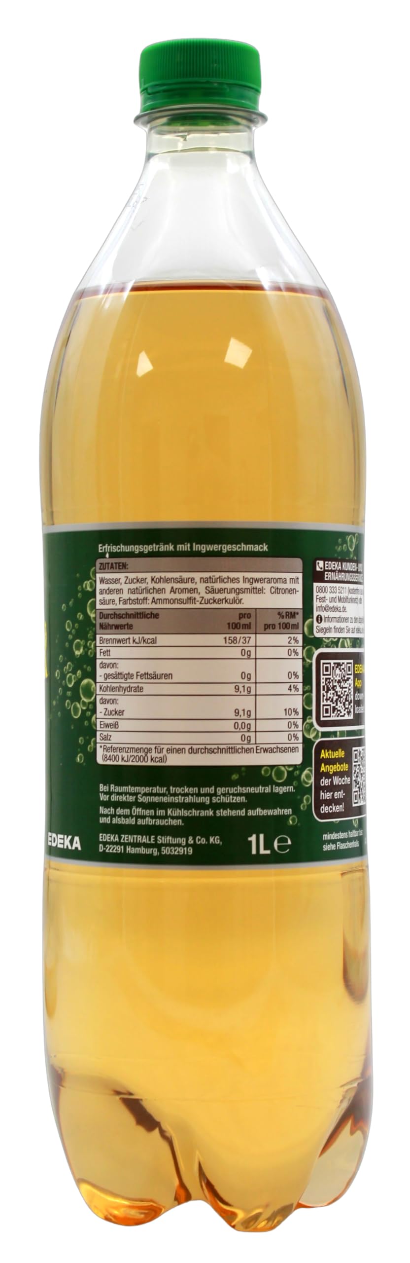 Edeka Gut & Günstig Ginger Ale, 18er Pack (18 x 1 l) EINWEG