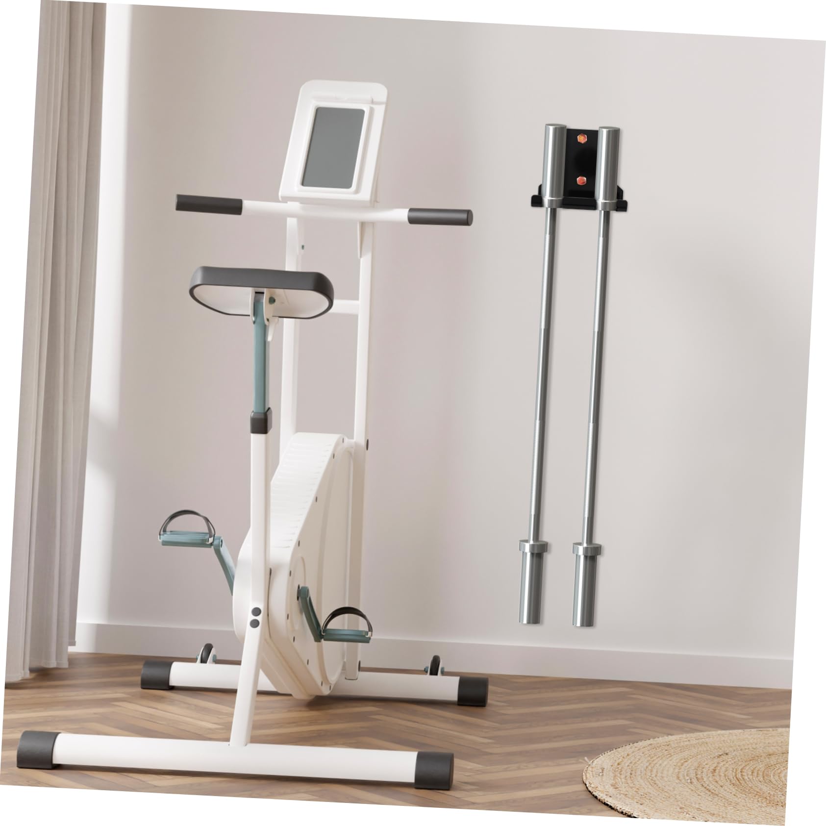 Garneck Rastrelliera da Parete con Viti per Bilancieri in Acciaio Nero Pratica e Versatile Porta Bilancieri per Palestra e Allenamento Indoor