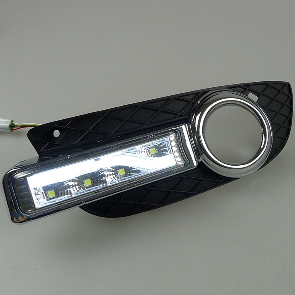 Luces diurnas LED DRL-M-Lancer-2008, 6000K Parachoques delantero LED DRL con guía de luz