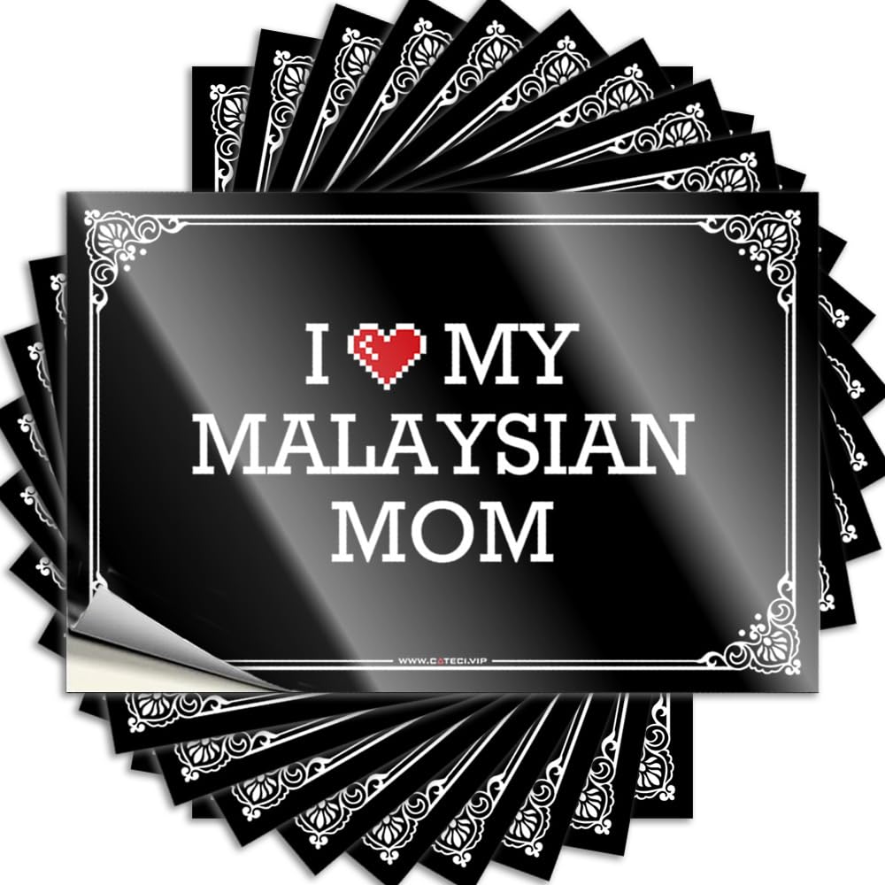 Quote Porch Decor | Cozy Laptop I Love My Malaysian Mom for Checkered(6X9CM)