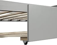 Vista 6 de Harper & Bright Designs Sofá cama de madera con nido, sofá cama nido tamaño individual, marco de cama individual estándar, no requiere somier