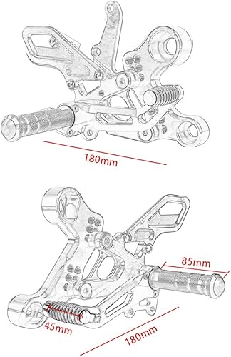Miniatura 7 de Juego de soportes de reposapiés ajustables CNC para motocicleta, para reposapiés de pasajero, para Y.a.maha MT FZ 09 MT-09 FZ-09 MT09 FZ09