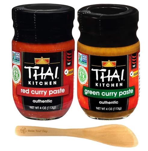 Thai Authentic Curry Paste, Red and Green, 4 Ounce (Pack of 2) - ...