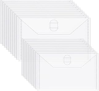 20PCS plastic storage cases for card stamp and dies10pcs 9.4x3.9inch Die Storage Envelopes&10pcs clear 7x5inch clear bags for crafts storage cutting Die Storage Envelope Stamp Stencil Organizer Holder