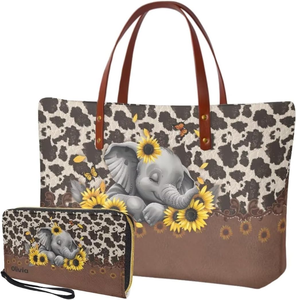 Women Handbags Wallet Tote Bag Shoulder Bag Top Handle Satchel Purse Set 2pcs