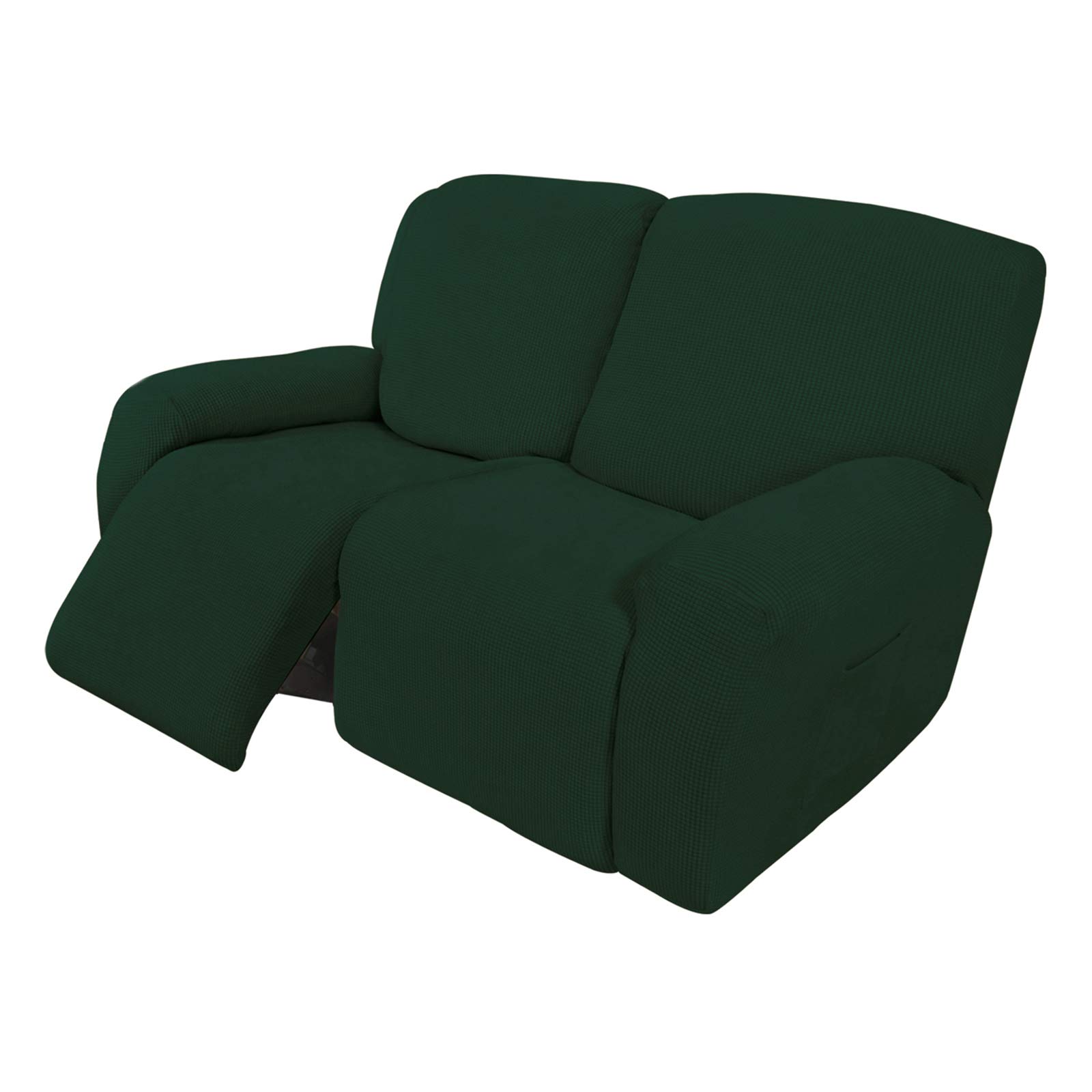 Easy-Going 6 Pieces RV Recliner Loveseat Sofa Slipcover Dark Green