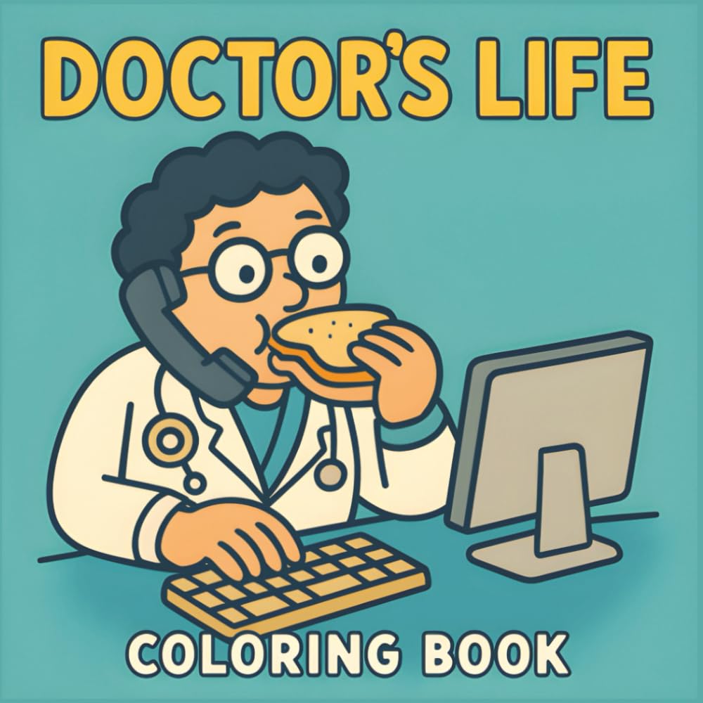 Doctor’s Life Coloring Book: 60 Easy and Bold Coloring Pages Featuring Funny, Relatable, and Lighthearted Medical Life Scenes
