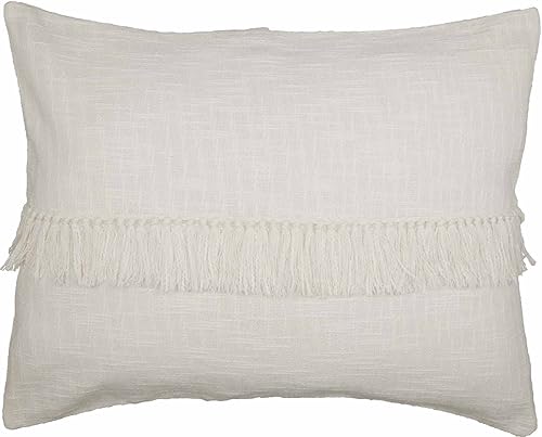 Miniatura 4 de Piper Classics Harmony Funda de almohada estándar con flecos, 21 pulgadas de largo x 27 pulgadas de ancho, granja, bohemio, ropa de cama de felpilla