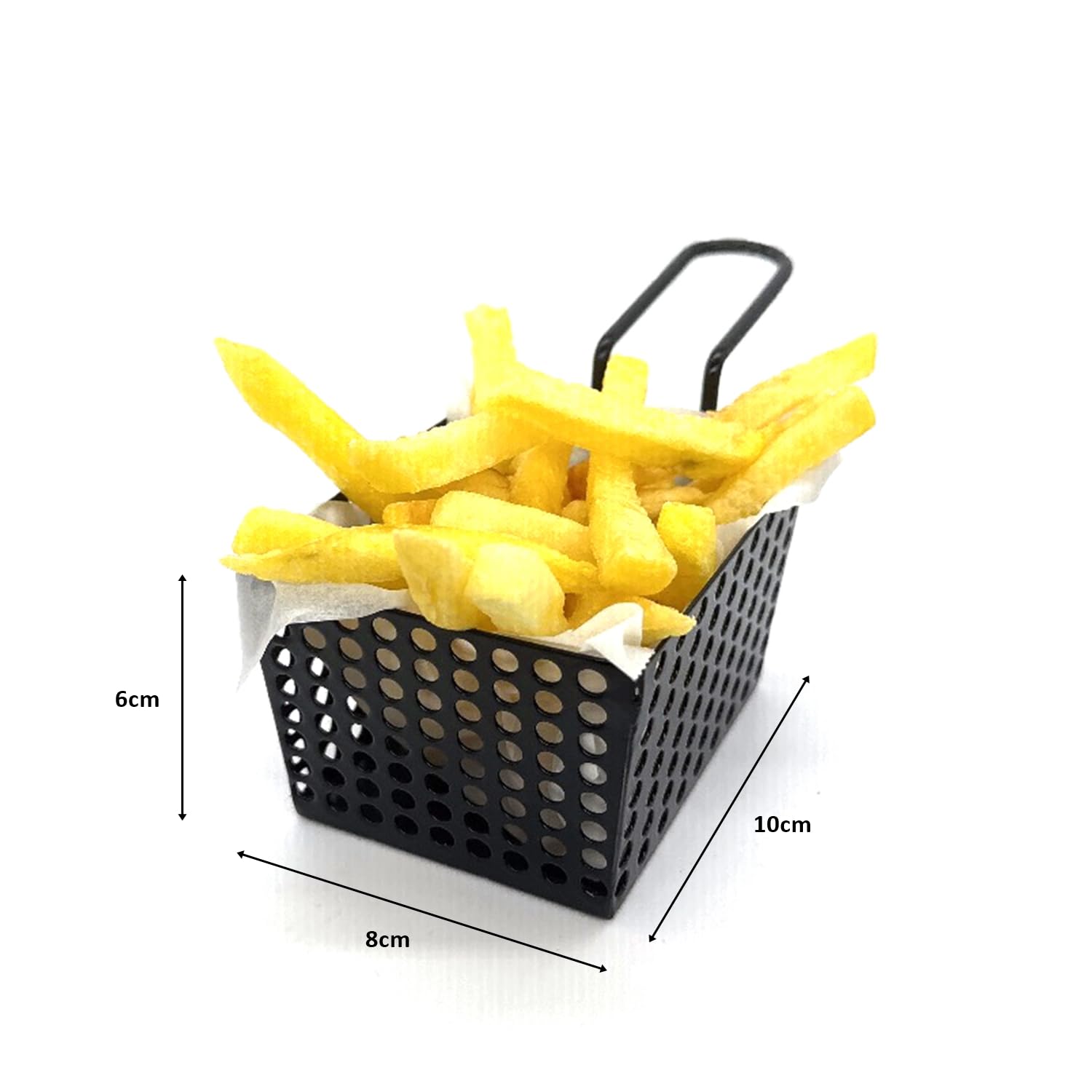 Mini Patateslik, Firütöz Sepeti, Patates Kızartma Sunum Sepeti, Cafe, Restaurant Burger Sunum, Servis Ekipmanı Model-1 SİYAH