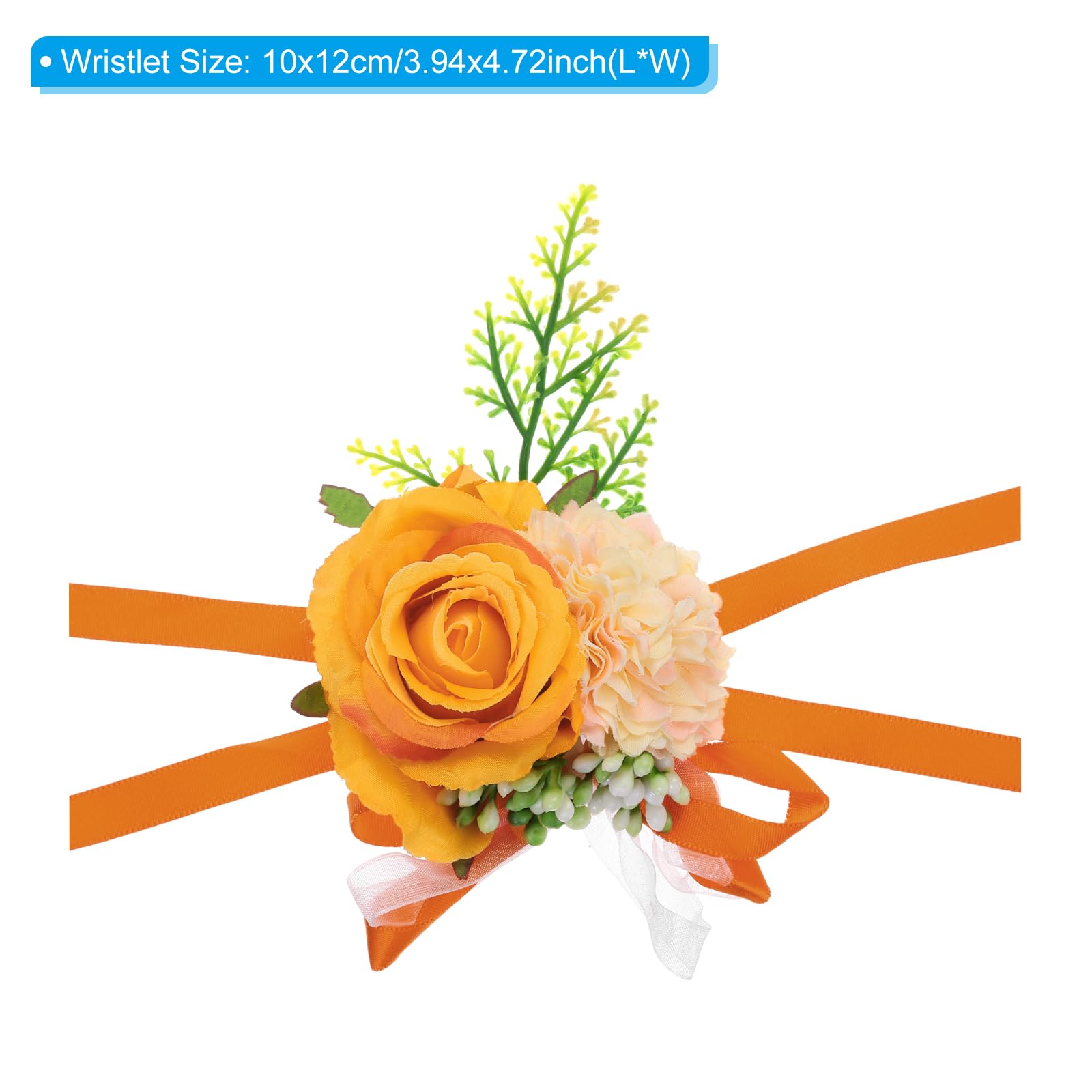 PATIKIL 2 Pack Rose Corsage Wristlet - Image 2