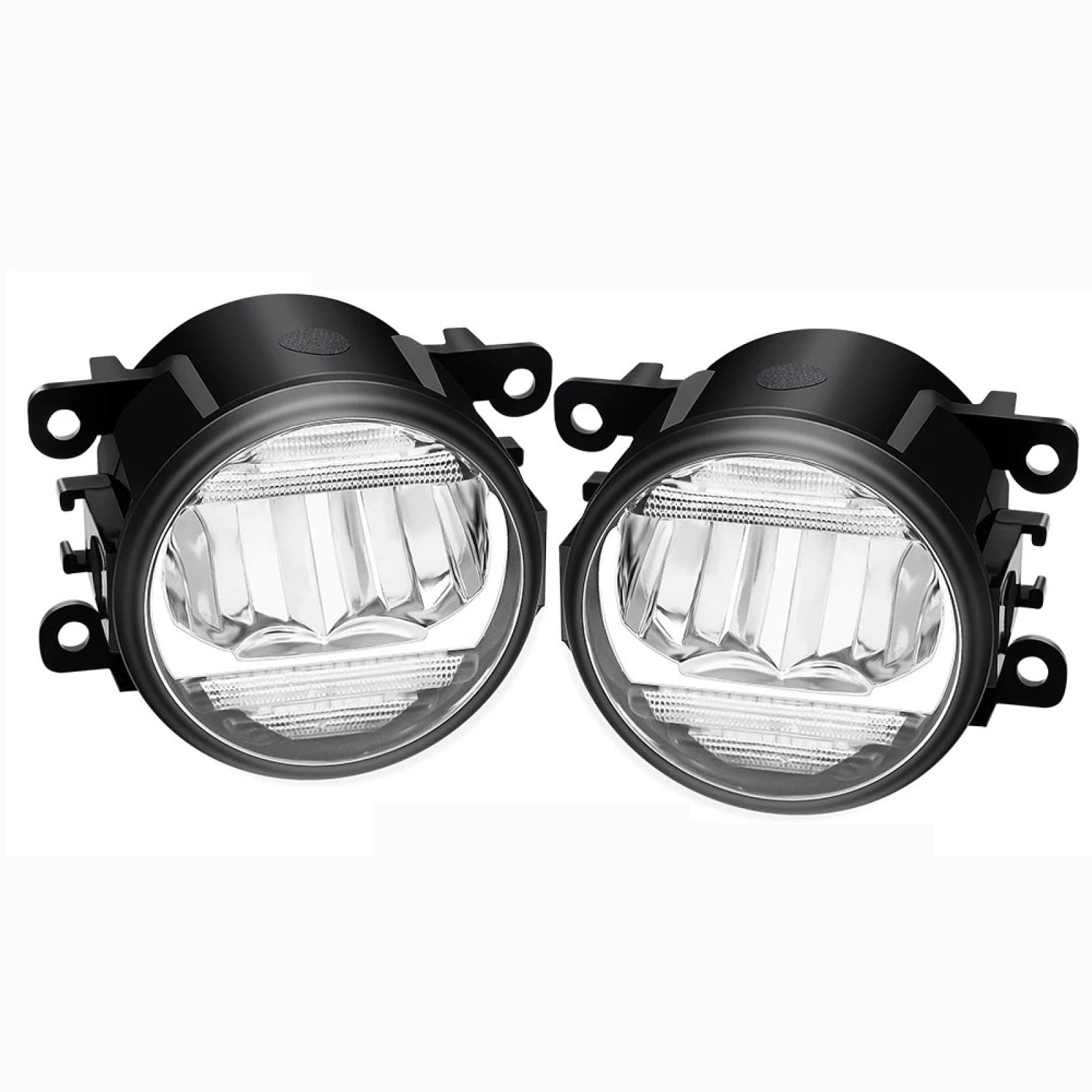 Mistlampen 2w1 Światło przeciwmgielne + Światła do jazdy dziennej Zderzak przedni samochodu Lampa przeciwmgielna LED DRL 30W 8000 Dla lm 12V Dla Ram Dla Promaster Dla 1500 Dla 2500 3500