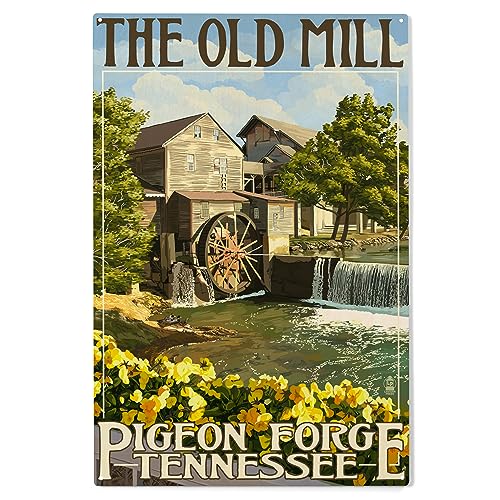 Lantern Press Pigeon Forge Old Mill Wood Sign 10x15