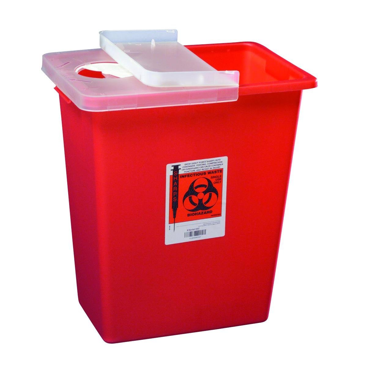 Sharpsafety Chemotherapy Sharps Container 8 Gallon/17 3/4"H x 11"D x 15 1/2"W